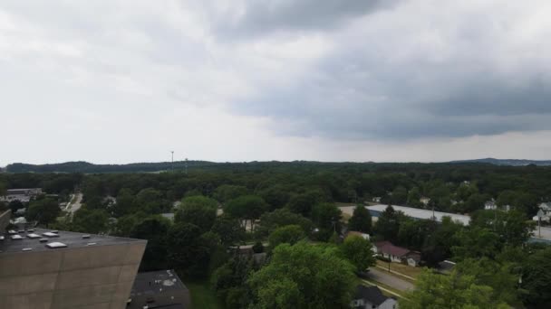 Leichte Bewegung Mit Drohne Über Franziskus Kirche — Stockvideo