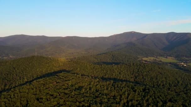 Okouzlující Pohled Pohoří Blue Ridge Ptačím Pohledu Národním Parku Shenandoah — Stock video