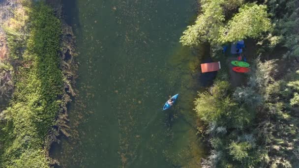 Ovanifrån Tillflyktsort San Francisco Bay Regionen För Kajakpaddling — Stockvideo