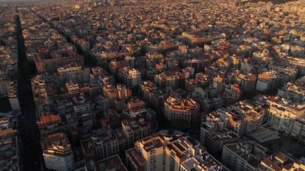 Съемка Беспилотника Барселоне Испания — стоковое видео
