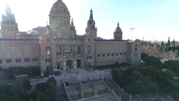 Музей Барселоны Nacional Art Catalunya Испания — стоковое видео