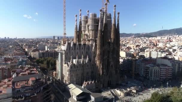 Sagrada Familia Στην Καταλονία Της Βαρκελώνης — Αρχείο Βίντεο