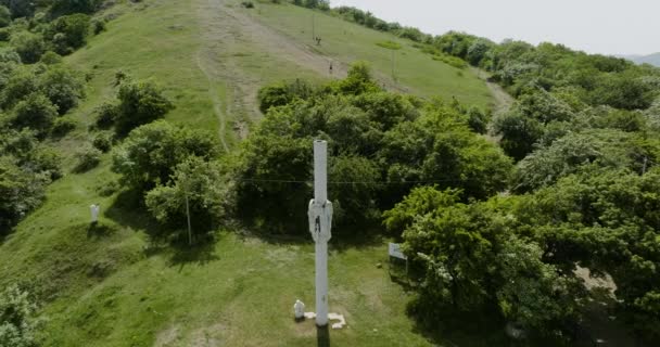 Memorial Junkers Georgianos Que Lucharon Por Nación Kojori 1921 — Vídeos de Stock