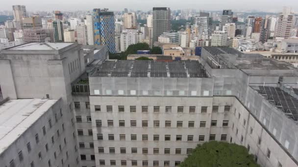 Solar Panels Clinicas Hospital Sao Paulo Brazil — Stock Video