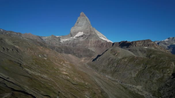 Matterhorn Increíbles Imágenes Drones Suiza — Vídeos de Stock