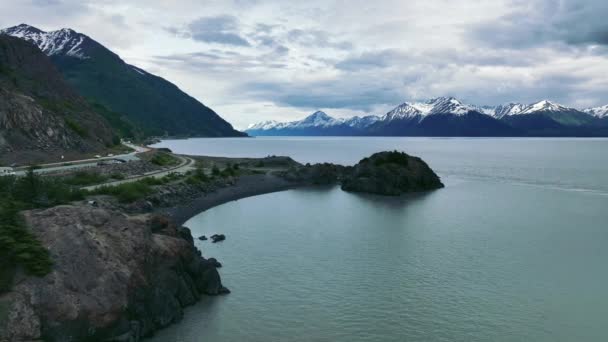 Beluga Point Site Langs Turnagain Arm Van Cook Inlet Nabij — Stockvideo