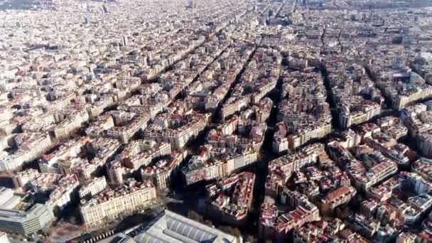 Survoler Ville Étonnante Barcelone Espagne — Video