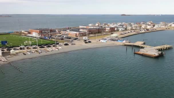 Drone Tijdapse Beelden Van Hull Commuter Boat Aan Afmeren Van — Stockvideo