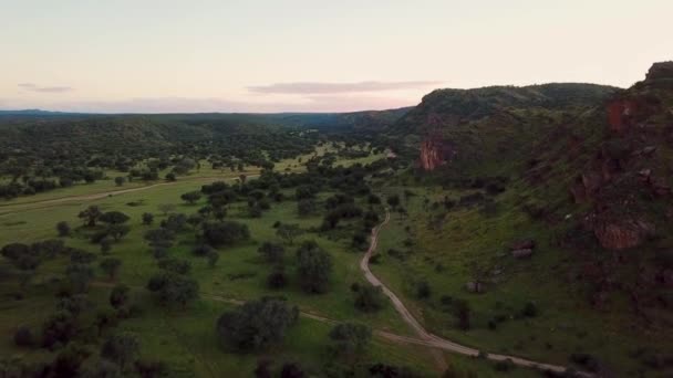 Let Dronem Namibijské Herně — Stock video