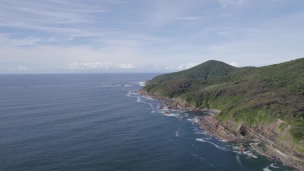 Paisaje Marino Idílico Región Costa Norte Nueva Gales Del Sur — Vídeos de Stock