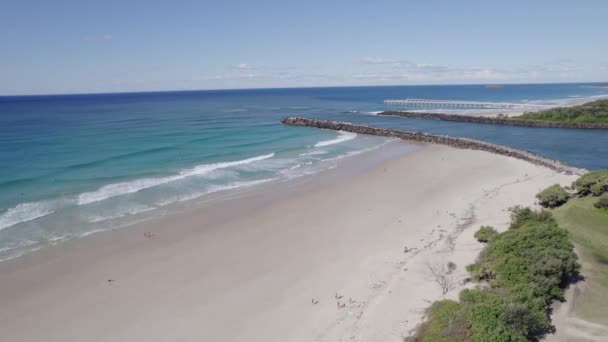 Vue Panoramique Plage Duranbah Près Tweed River Nsw Australie Prise — Video