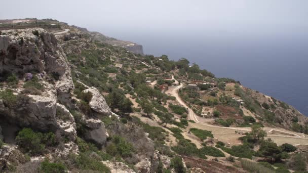 Filmmaterial Von Einem Ländlichen Blick Auf Das Mittelmeer Und Das — Stockvideo