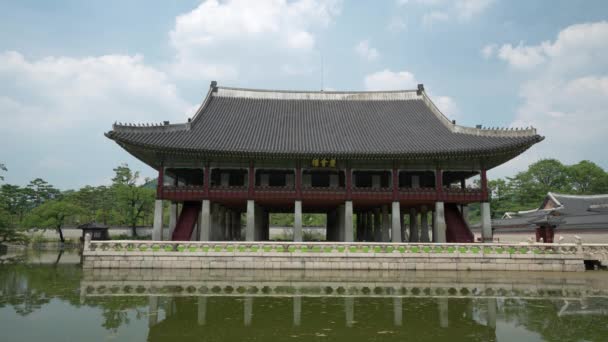 Gyeonghoeru Pavilon Gyeongbokgung Palace Korejský Národní Poklad Číslo 224 — Stock video