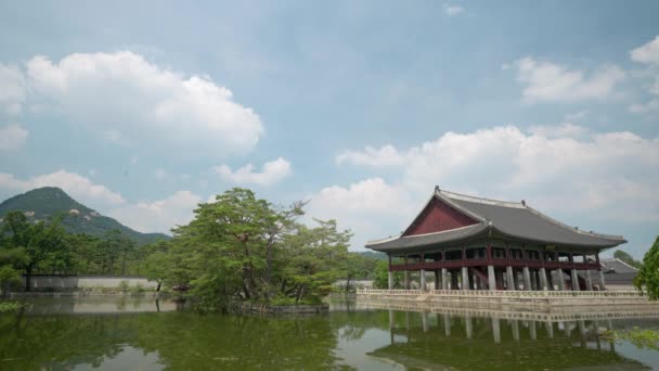 Gyeonghoeru Paviljoen Van Gyeongbokgung Paleis Seoel Zuid Korea — Stockvideo