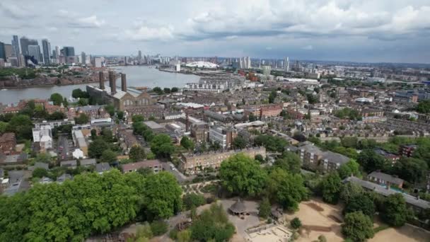 Greenwich London River Thames Segundo Plano Reino Unido Verano 2022 — Vídeos de Stock