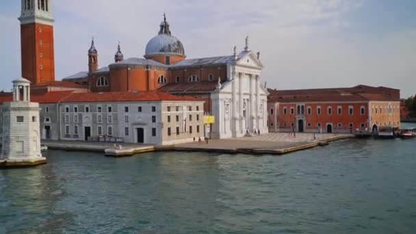 Arquitetura Renascentista Igreja San Giorgio Maggiore Veneza Norte Itália Vpo — Vídeo de Stock