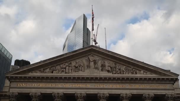 Upp Mot Bishopsgate Twentyywo Från Bank London Storbritannien — Stockvideo