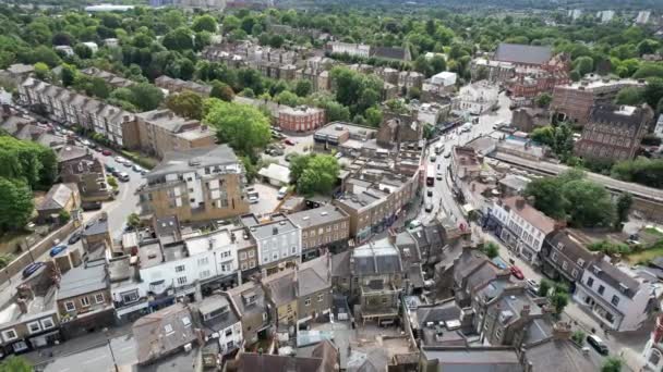 Blackheath Stadtzentrum London Schwenk Drohne Luftaufnahme — Stockvideo