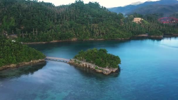 Aerial View Islet Tagbak Marine Park Liloan Southern Leyte — 비디오