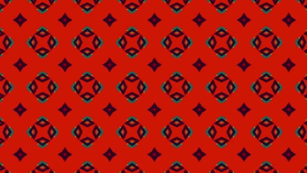 Abstraktní Pozadí Bezešvé Vzor Animace Geometrickém Ornamentálním Stylu — Stock video