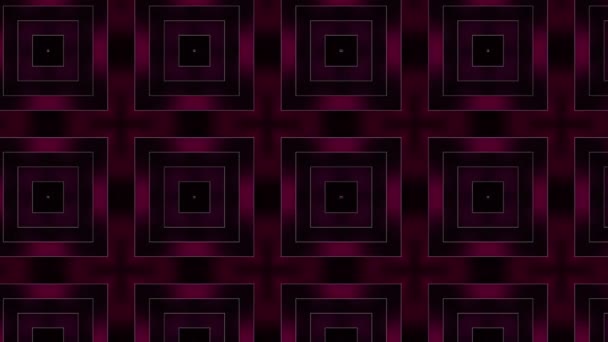 Pinke Dunkle Rechteckige Fliesen Ornamentale Mosaik Animation Abstrakte Geometrische Hintergrundtextur — Stockvideo