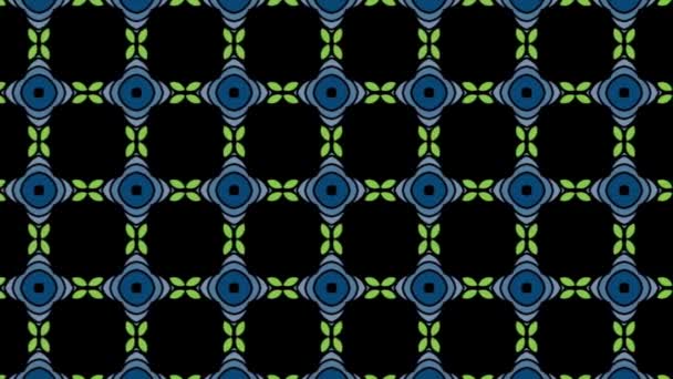 Colorful Geometric Repeating Tile Pattern Slide Shot — Vídeo de stock