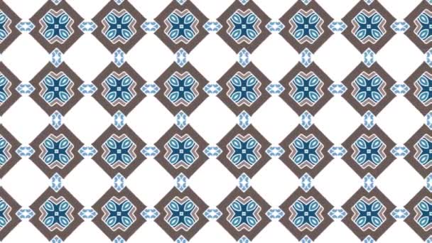 Beautiful Seamless Geometric Ornament Pattern White Background Sliding Abstract — Stockvideo