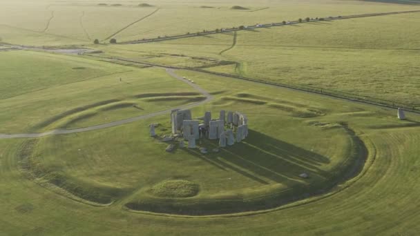 Öğleden Sonra Stonehenge Sıcak Bir Yaz Havası Güneş Parlaması — Stok video