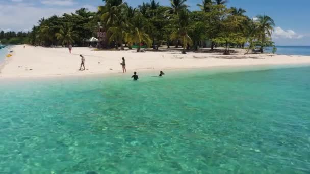 Туристичний Острів Каланггаман Паломпоні Провінція Лейте Філіппіни Дрони Розстріляні — стокове відео