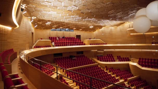 Static Wide Shot Dell Auditorium Nella Seine Musicale Concet Hall — Video Stock