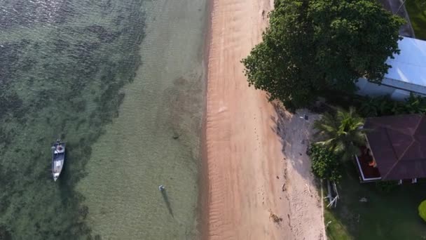 Antenn Utsikt Över Ett Vackert Tropiskt Landskap Island Golfen Thailand — Stockvideo