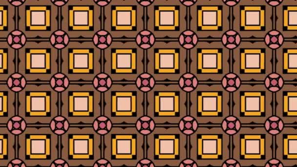 Abstract Background Animation Brown Seamless Tile Pattern Wallpapers Backgrounds — Stock Video