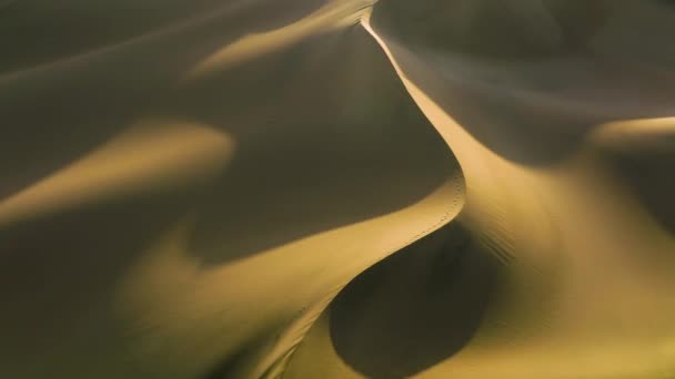 Fine Sand Dunes Sunset Death Valley National Park Inglés Antena — Vídeo de stock