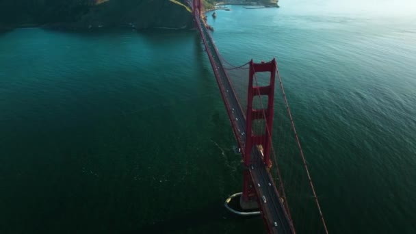 Wspaniały Projekt Architektoniczny Mostu Golden Gate San Francisco Kalifornia Zdjęcia — Wideo stockowe