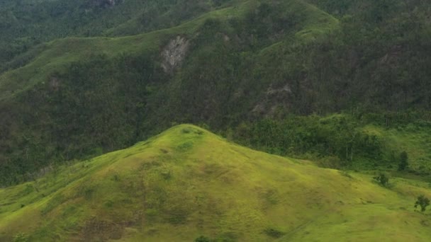Lélegzetelállító Kilátás Nyílik Greenery Hilltops Közelében Tomas Oppus Dél Leyte — Stock videók