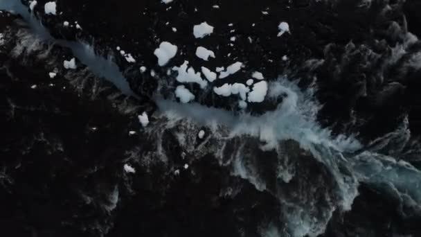 Çok Güzel Bir Dron Zlanda Karlar Her Yeri Kaplarken Onu — Stok video