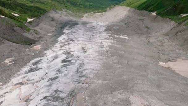 Gran Cordillera Del Cáucaso Desde Glaciar Adishi Valley Durante Día — Vídeos de Stock
