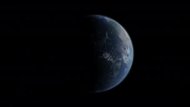 Ein Blick Von Einem Satelliten Der Sich Dem Planeten Erde — Stockvideo