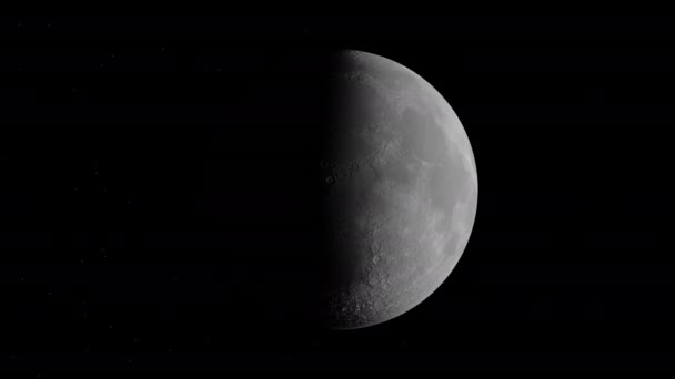 Vedere Satelit Care Apropie Pământ Lună — Videoclip de stoc