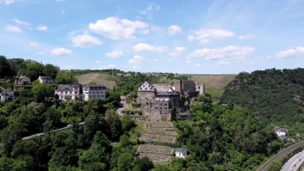 Drohnen Aus Der Luft Fotografierten Das Rheintal Und Die Alte — Stockvideo