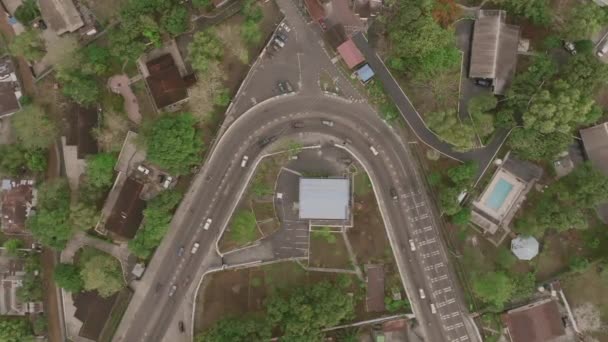 Luftaufnahmen Einer Kurvenreichen Straße Freetown Sierra Leone Afrika — Stockvideo