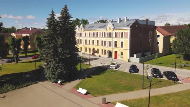 Vilande Una Pequeña Ciudad Estonia Casco Antiguo Desde Arriba Ciudad — Vídeo de stock