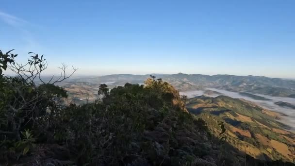 Uma Vista Panorâmica Dramática Sobre Deslumbrante Paisagem Montanhosa Pedra Bau — Vídeo de Stock