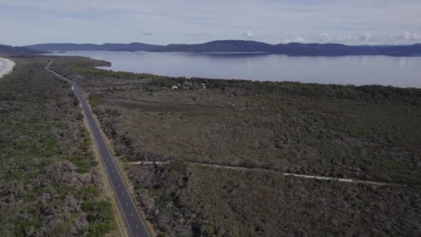 Scenisk Över Sjöarna Sätt New South Wales Australien Antenn Drönare — Stockvideo