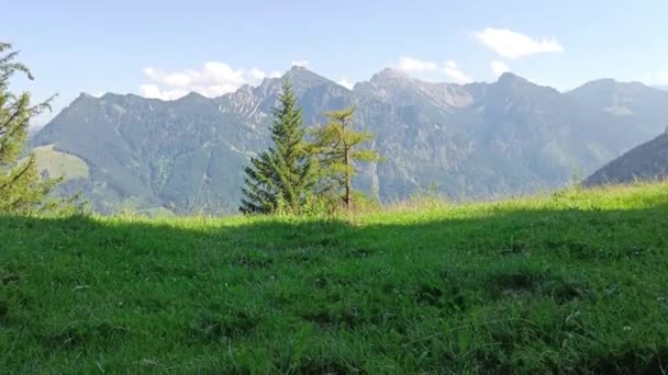 Acampar Uma Tenda Nas Montanhas Áustria — Vídeo de Stock