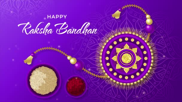 Raksha Bandhan Greeting Card Indian Festival — Stock Video