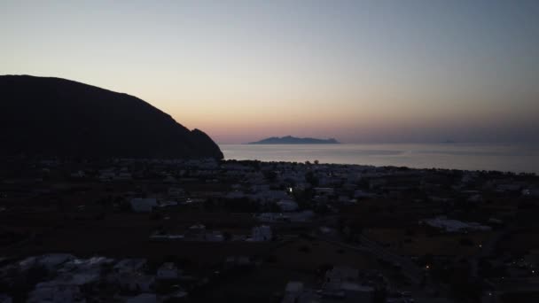 Sunrise Perissa Santorini Shot Dji — Stock Video