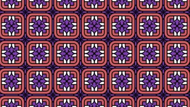Абстрактна Ілюстрація Безшовним Геометричним Візерунком Плитки Русі Ковзання Цифрове Мистецтво — стокове відео
