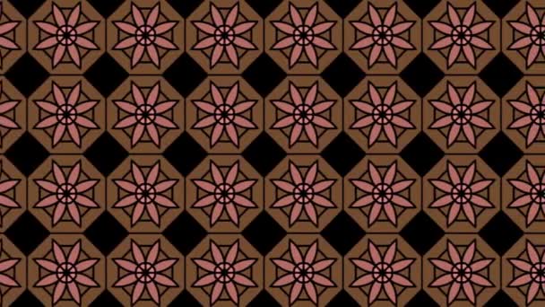 Abstract Background Animation Texture Geometric Ornamental Style Seamless Design — Vídeo de Stock