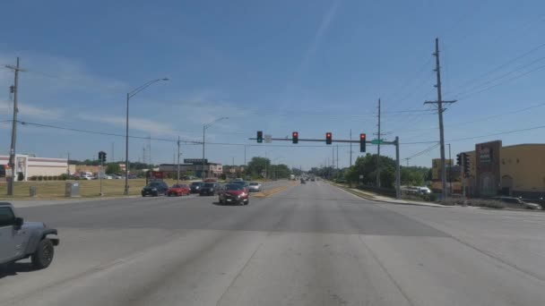 Viajando Por Área Chicago Illinois Suburbios Calles Carreteras Modo Pov — Vídeos de Stock